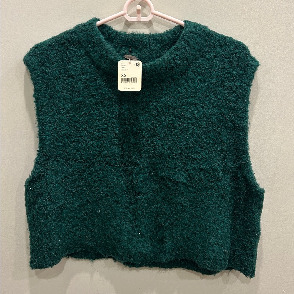 Free People Green Sweater Vest